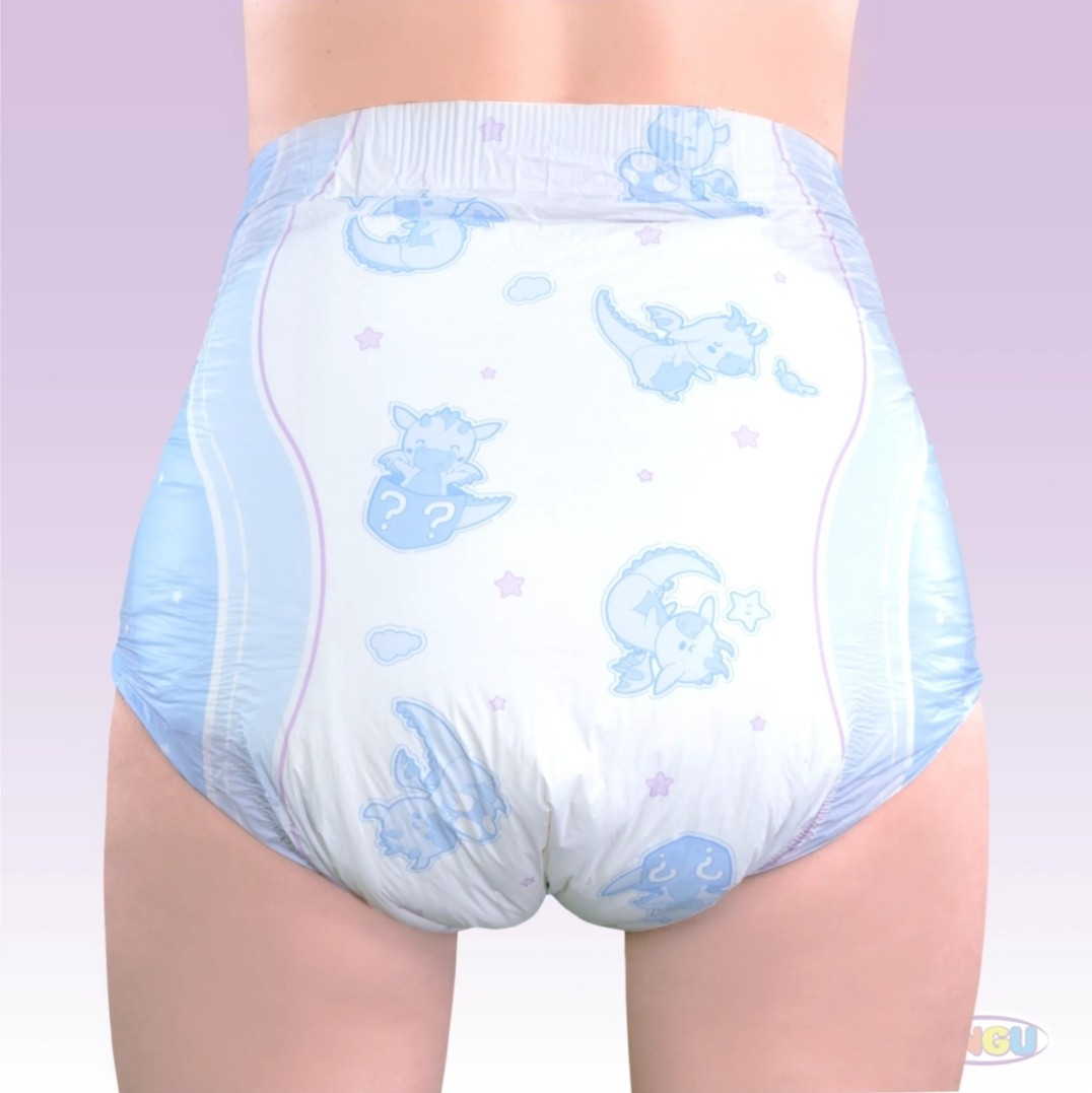 New LNGU Big Dragoonz Lot of 2 ABDL Adult Diaper Size Large Plastic Backed