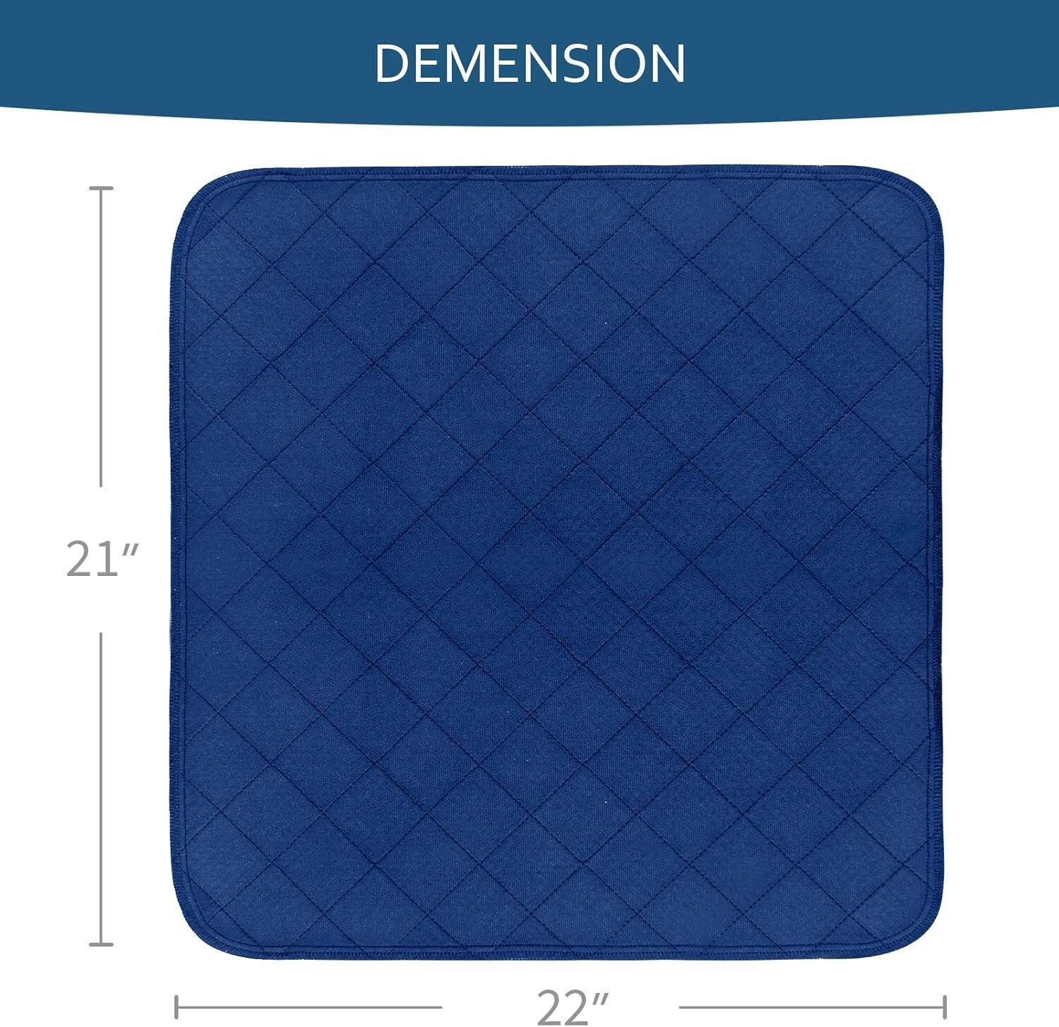 Waterproof Incontinence Chair Pads Reusable Absorbent Pee Pads 22″x21″ 2 Pack