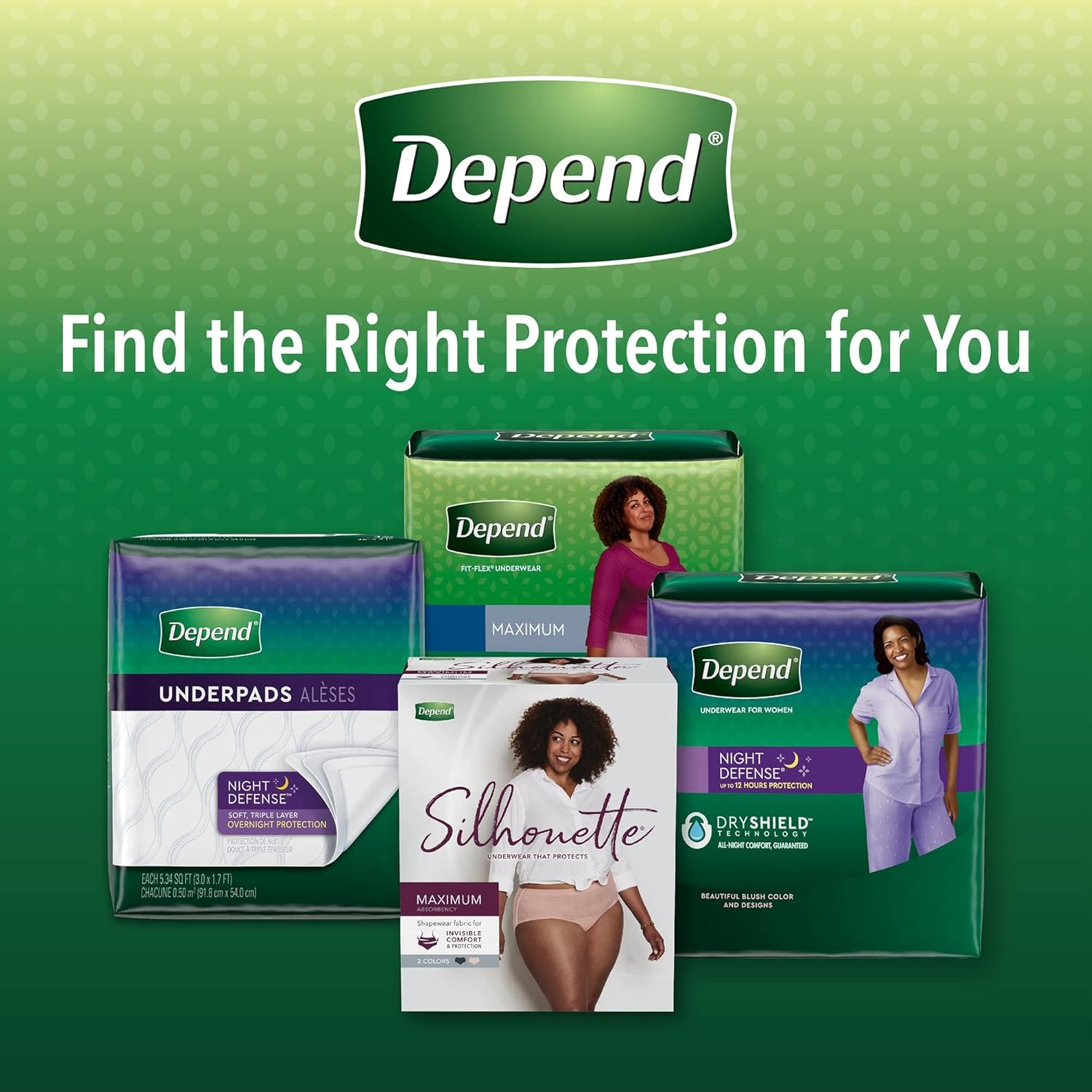 Depend FIT-FLEX women’s X-large underwear maximum incontinence protection 15 CT