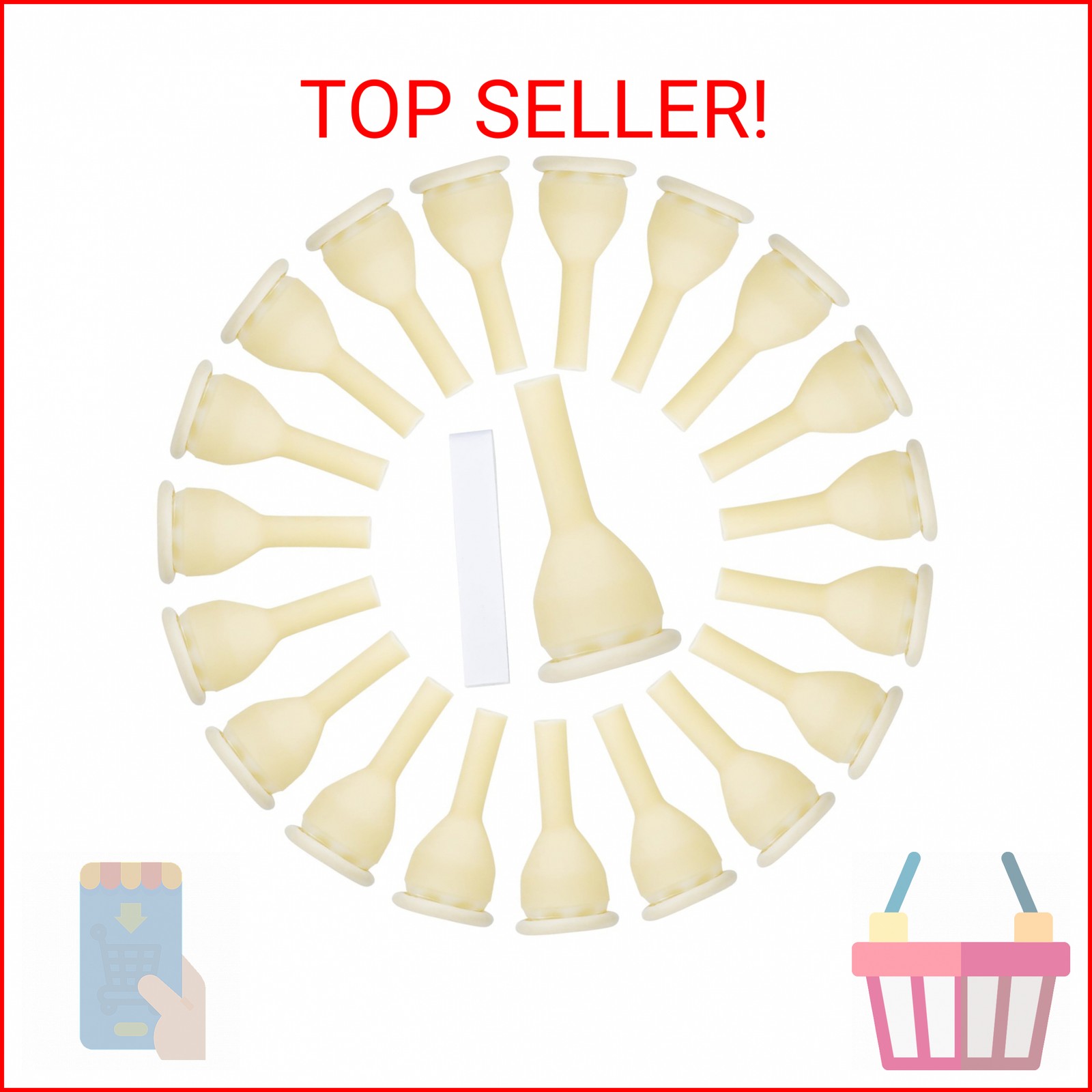 20PCS 30mm Latex Condom Catheters for Men, External Condom Catheter for Incontin