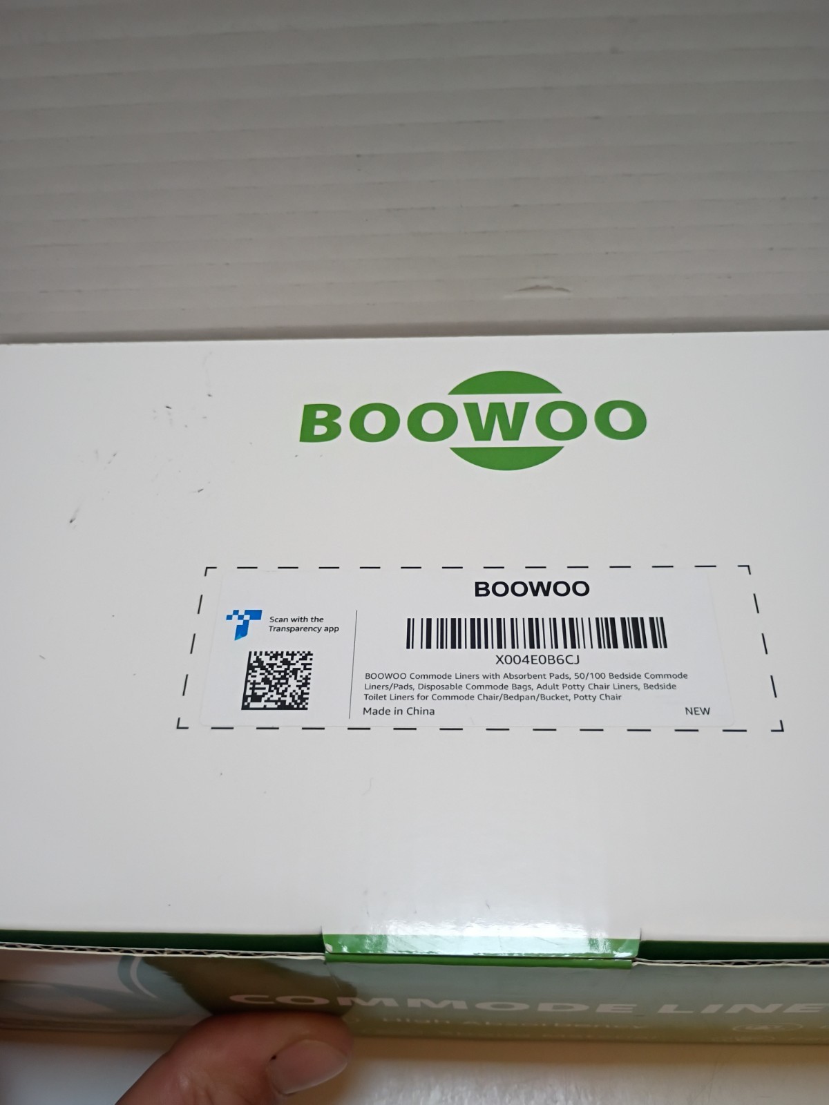 BOOWOO Bedside Commode Liners 50 Bags 50 Pads Scented Disposable