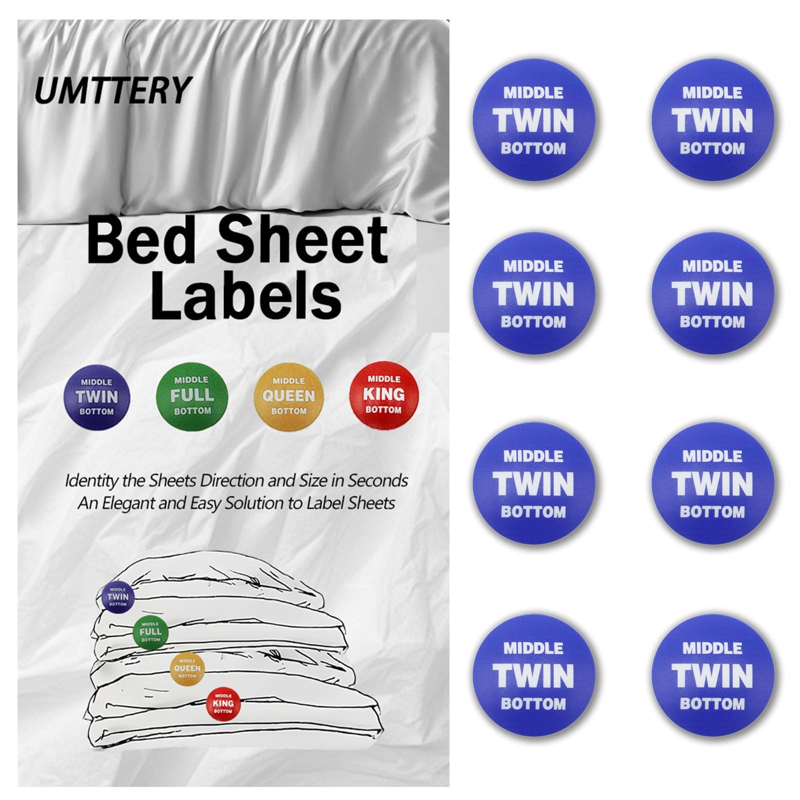 Bed Labels for Bedding,Identity The Sheets Direction and Size in Seconds, an …