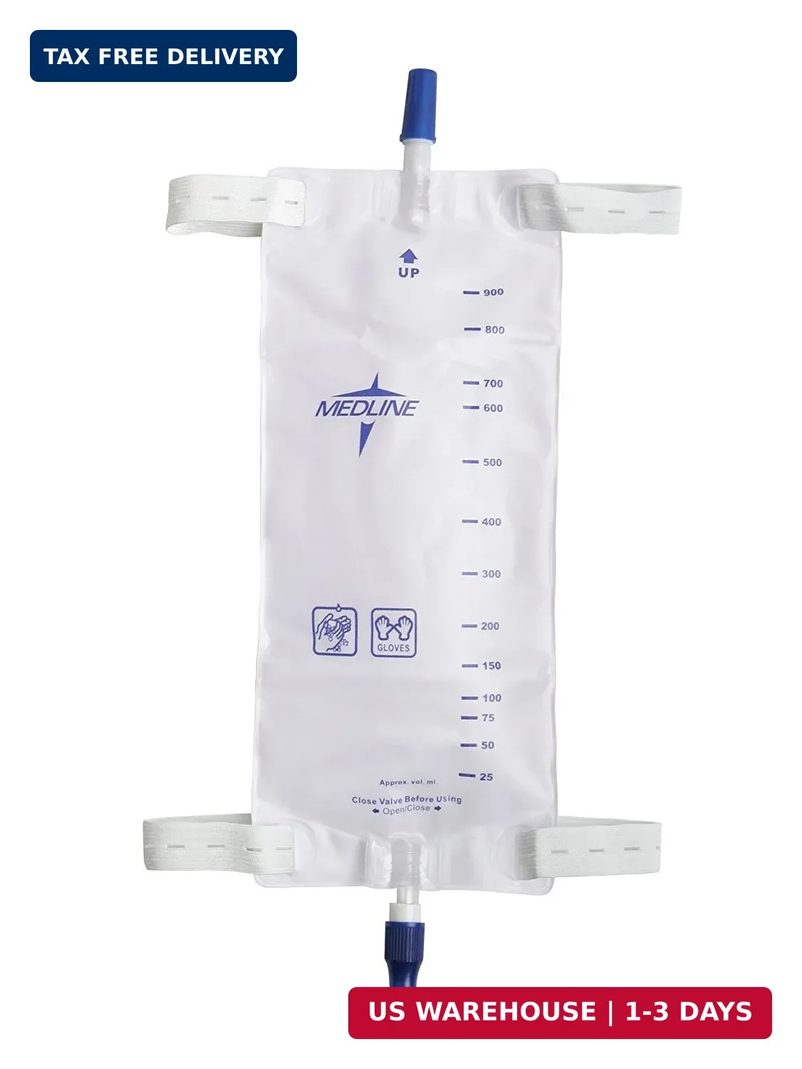 DYND12578H – Medline Leg Bags with Twist Valve