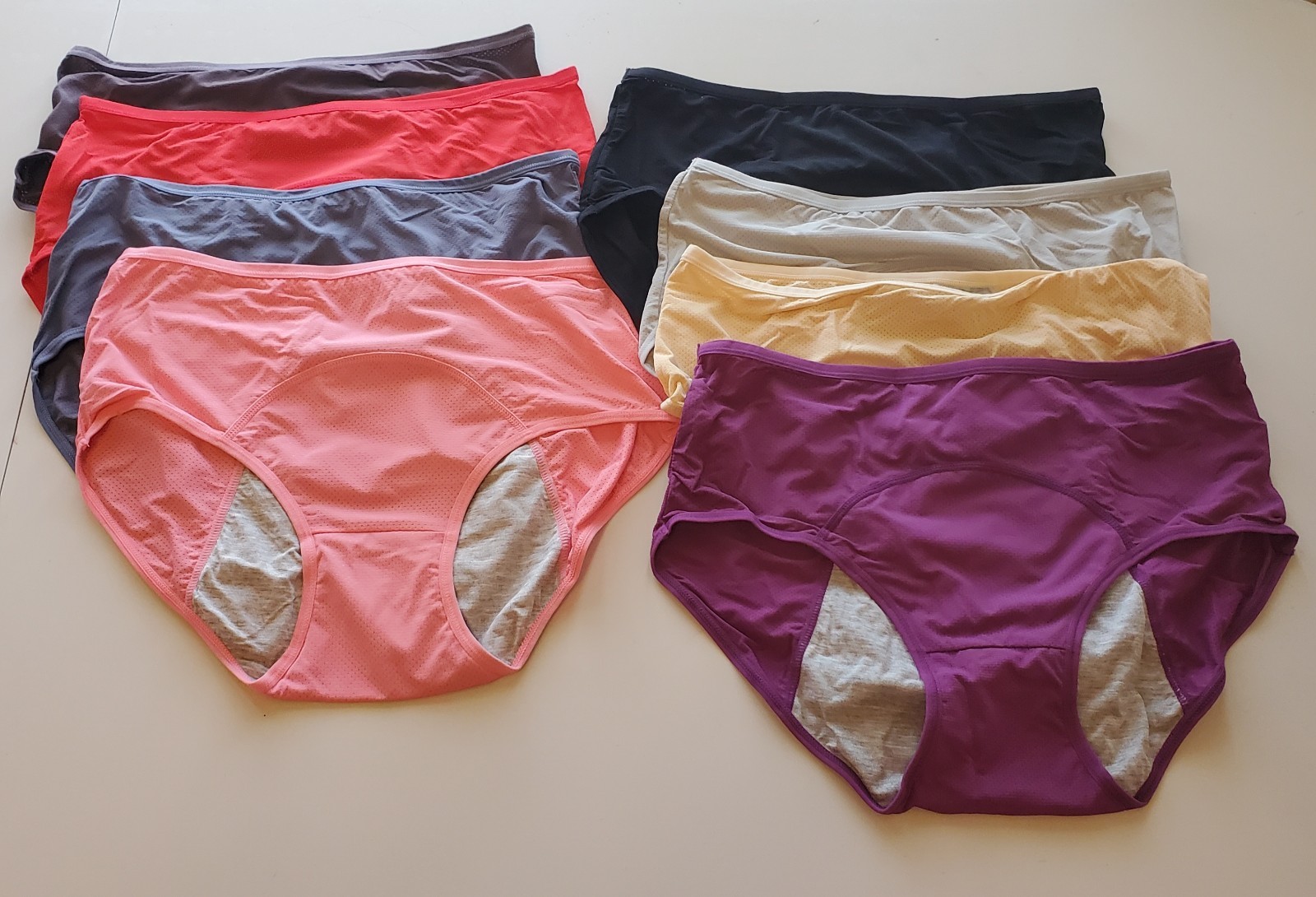 8 Pack Incontinence Washable Panties Underwear 3XL Sized Small See Measurements