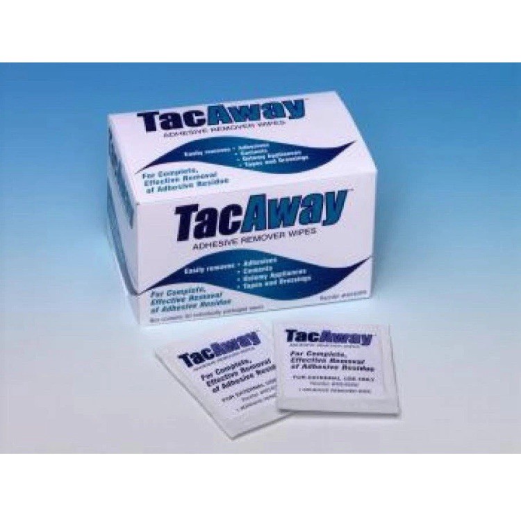 Tacaway Adhesive Remover Wipes Non-Acetone Hypoallergenic No Grease Per Pack