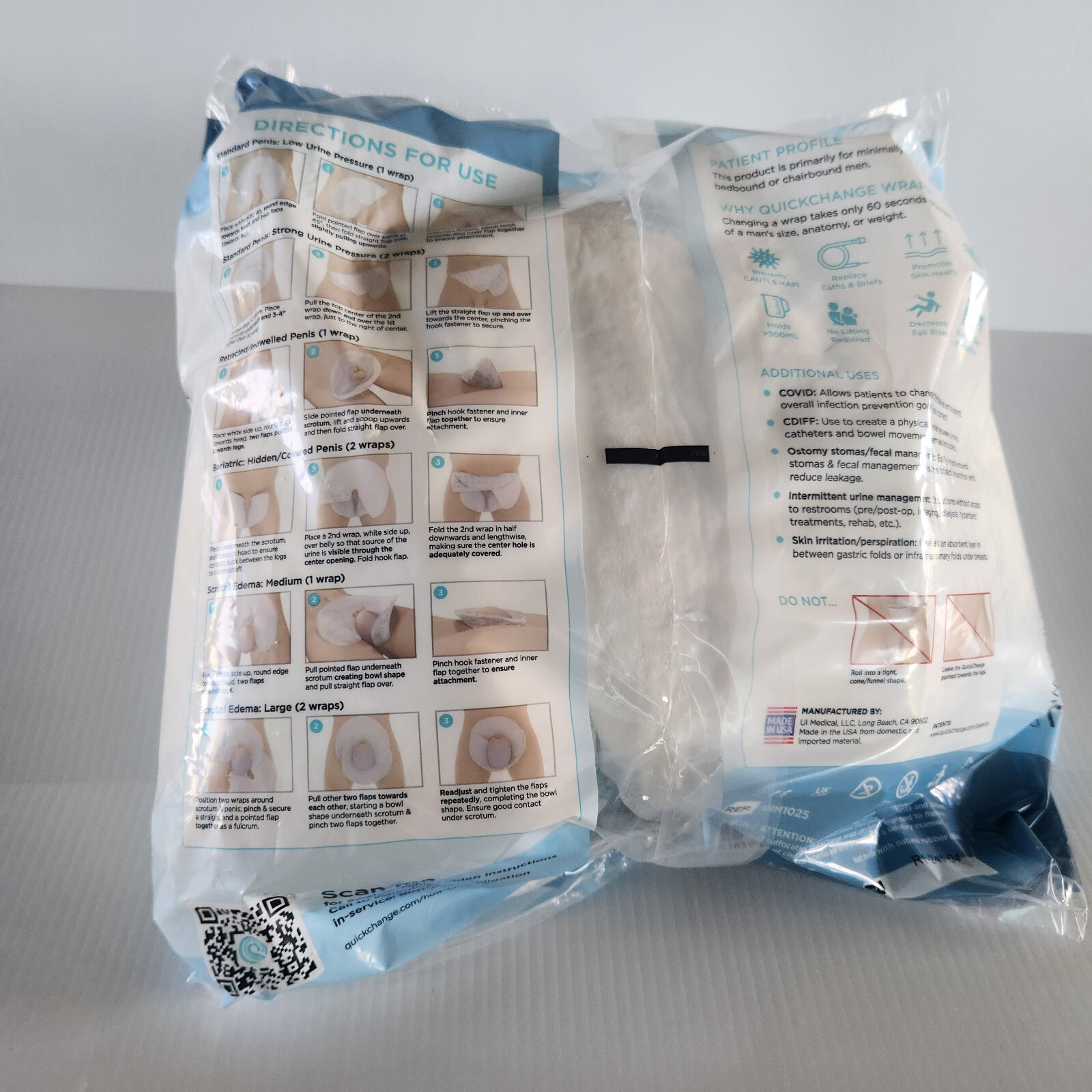 QuickChange Male Incontinence Urine Management Wrap 25 Count Pack – Easy to Use