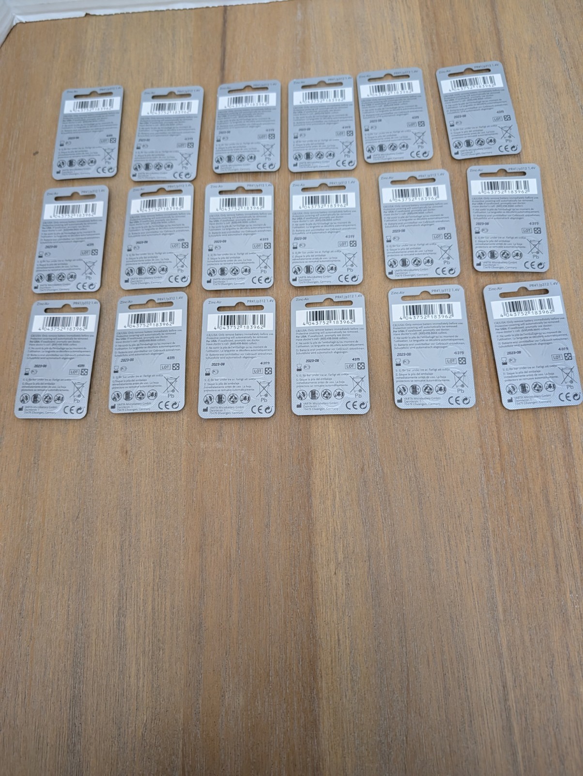 Power One Size P312/PR41 Hearing Aid Batteries Bundle of 18 Packs (90 Batteries)