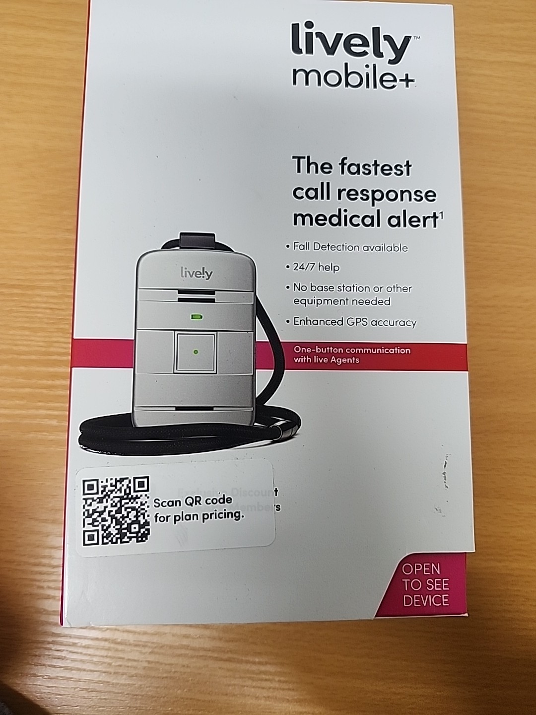 Lively Mobile Plus Medical Alert Device – New Sealed Box