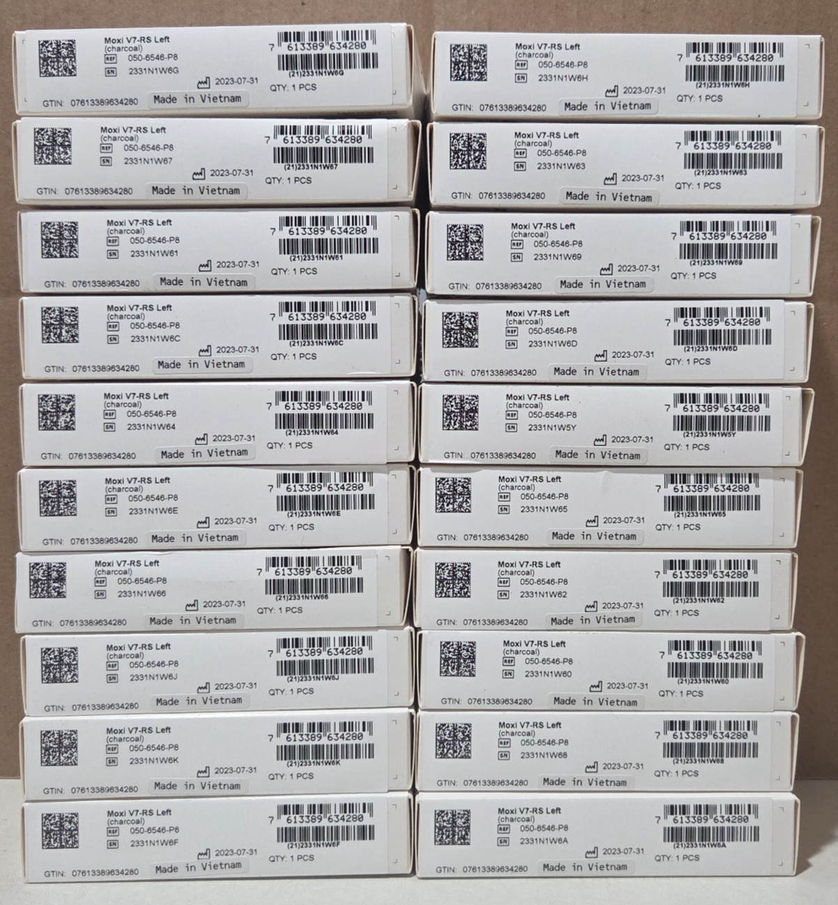 Unitron Moxi Vivante V7 RS Design RIC Hearing Aid Left Charcoal Color