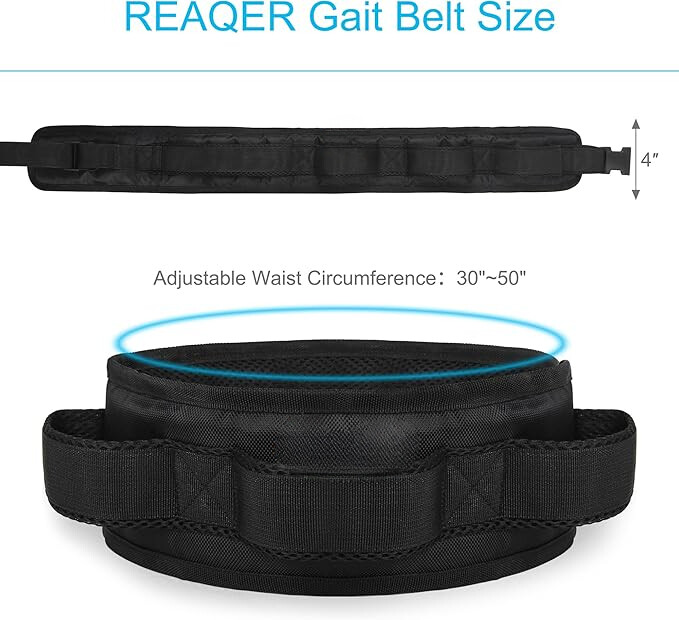 Gait Belt Transfer Belts for Lifting Seniors Walking and Standing Assist Aid