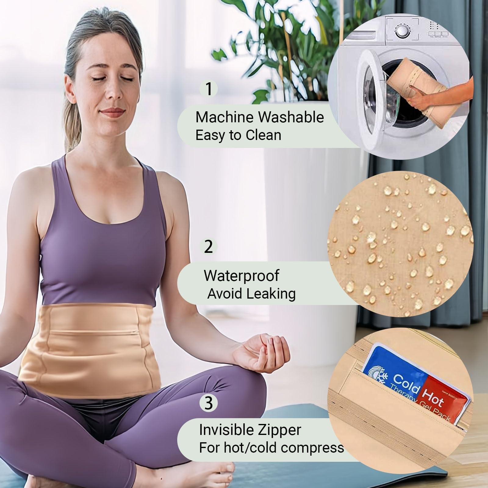 ApexHaul Castor Oil Wrap Reusable Compress Pack for 1PCS
