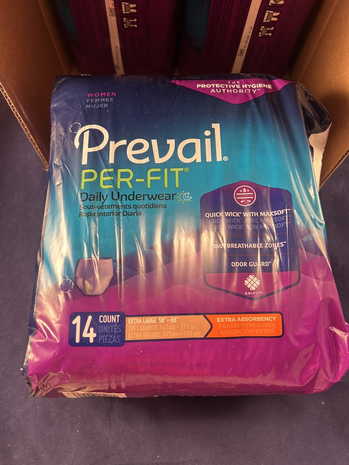 Prevail Per-fit Adult Underwear, Women’s XL, 58″-68″ 6 Packs 56 Count