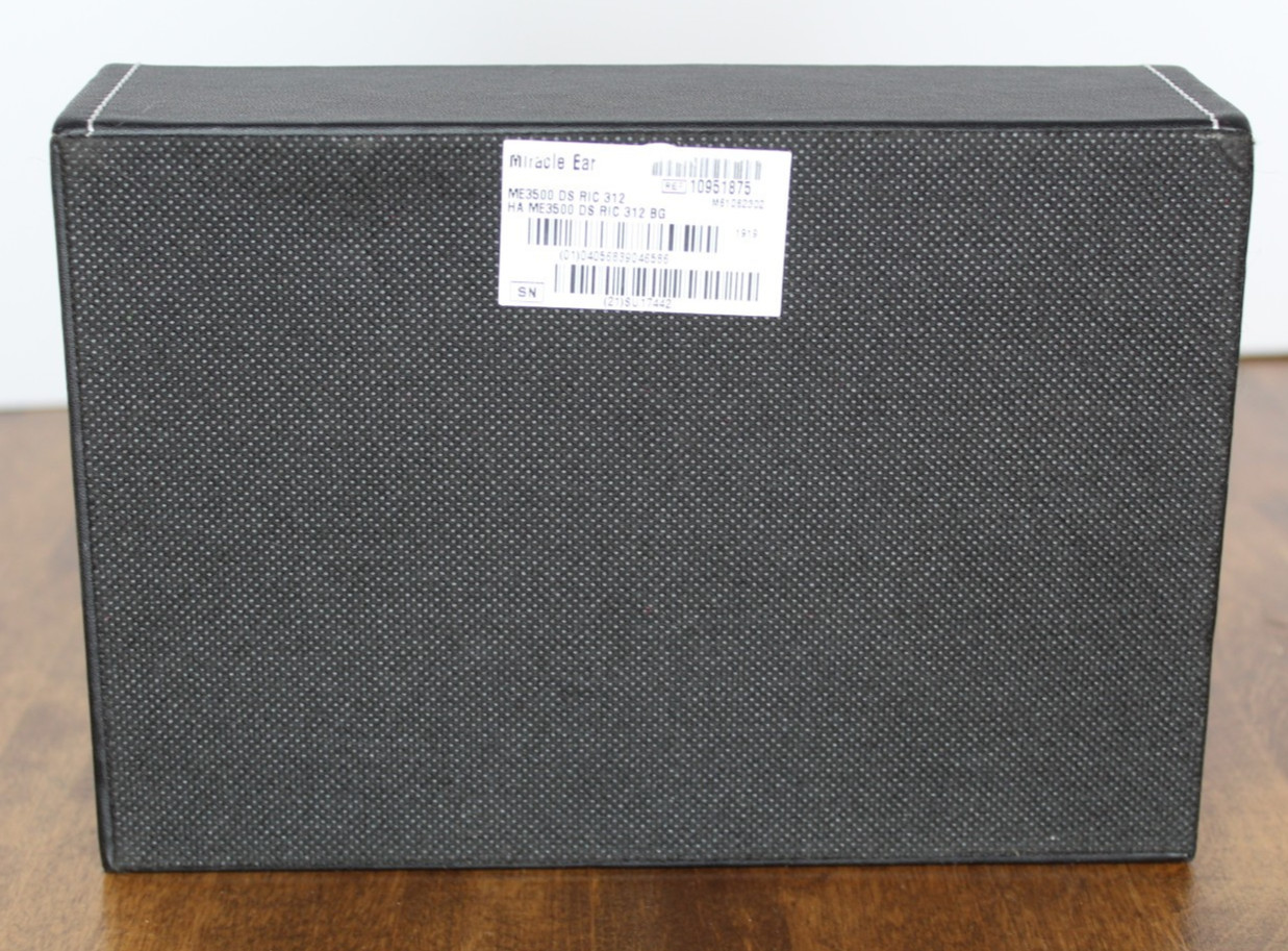 Miracle Ear Box ONLY Black Box For Hearing Aid Accessories and Manuals