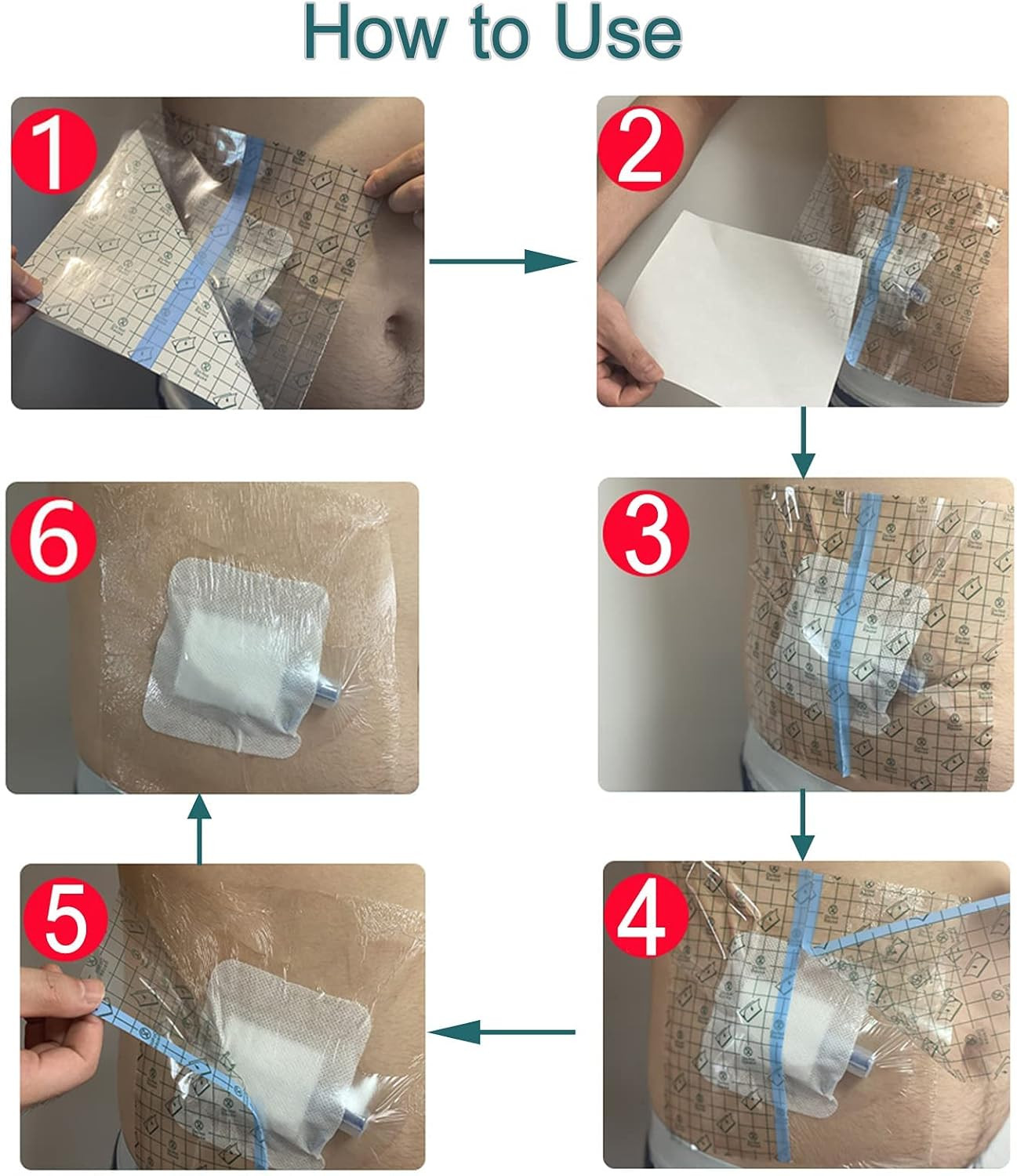 Waterproof Ostomy Stoma Bag Shower Cover with Non Sticky Pad Colosto