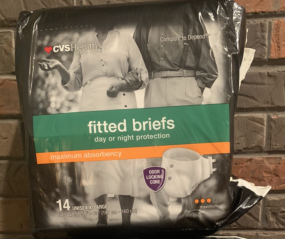 CVS Health Men’s Max Absorbency Protection Underwear Size XL 14 ct Fast Shipping
