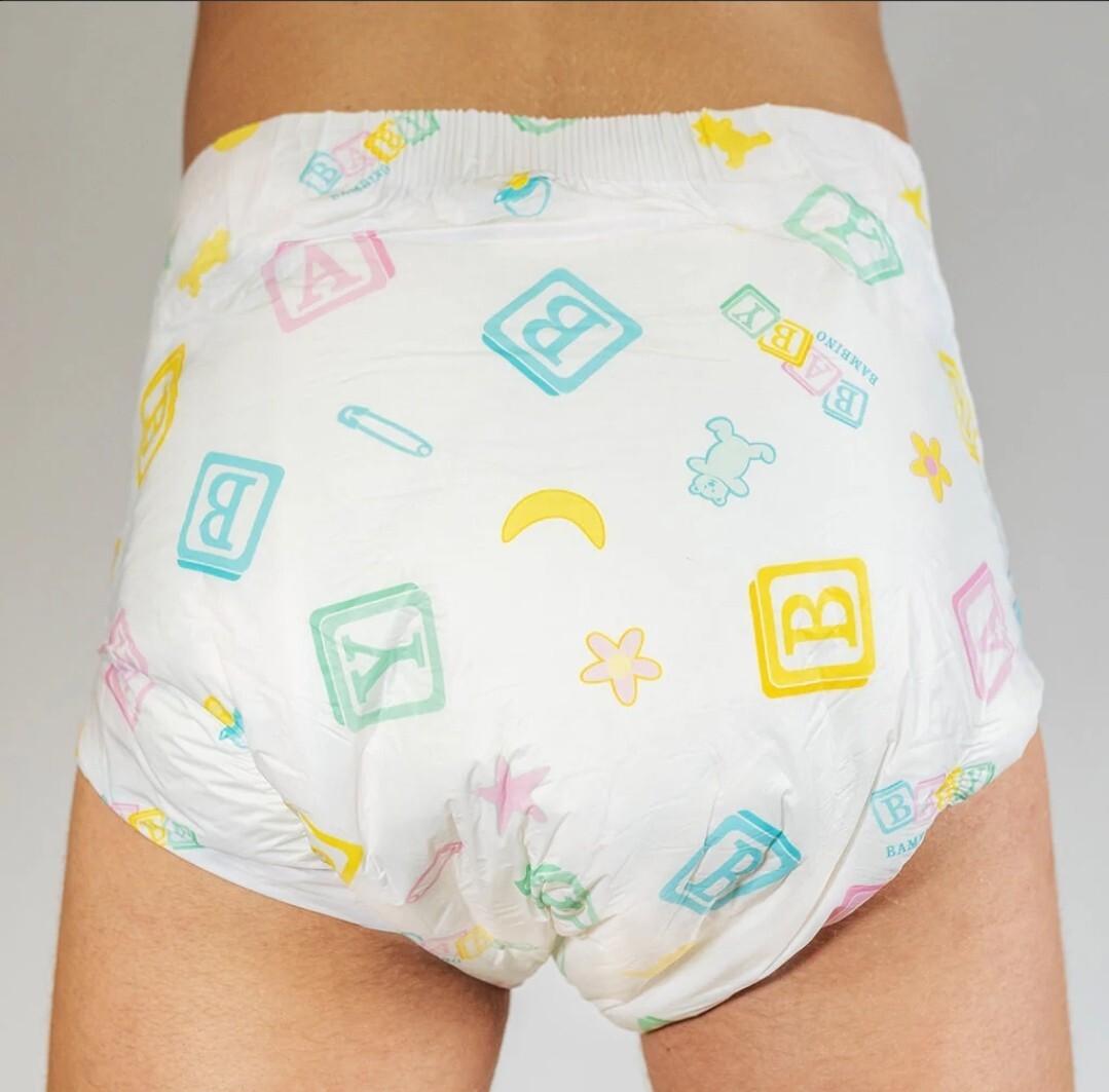 Full Bag Of 8 Bambino Classico V2 ABDL Diaper Size Large 38″-50″