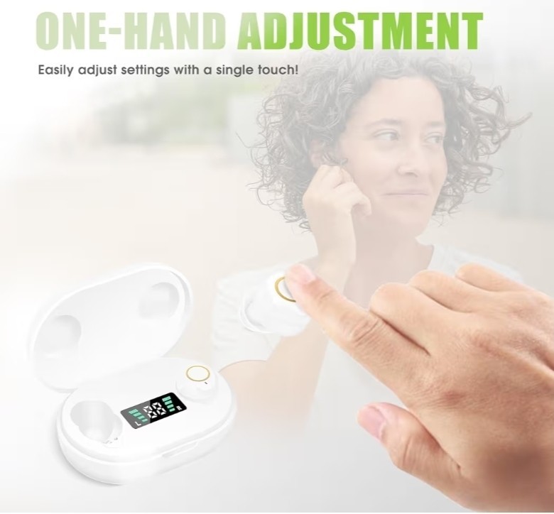 In-Ear Hearing Amplifiers w/ Volume Control for Seniors, Hearing Aids
