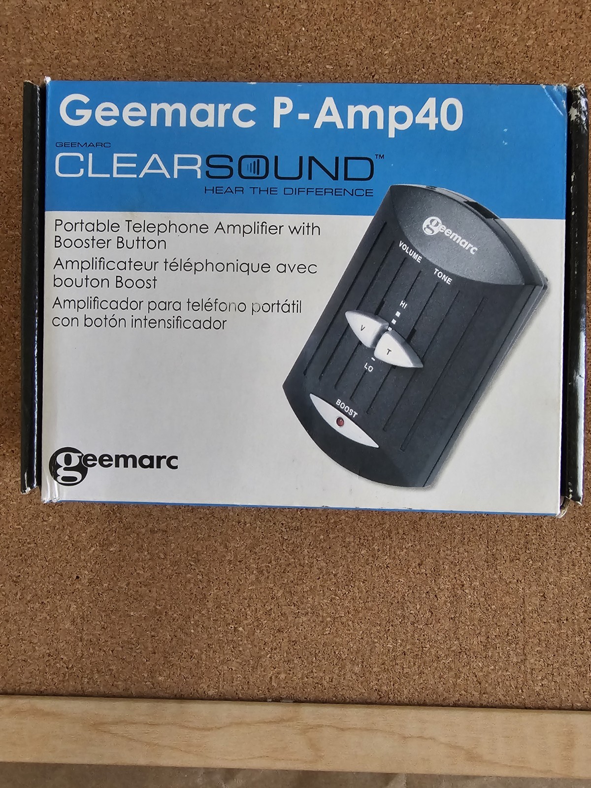Geemarc P-Amp40 Sonic Alert Portable Telephone Amplifier for Heaing Impaired