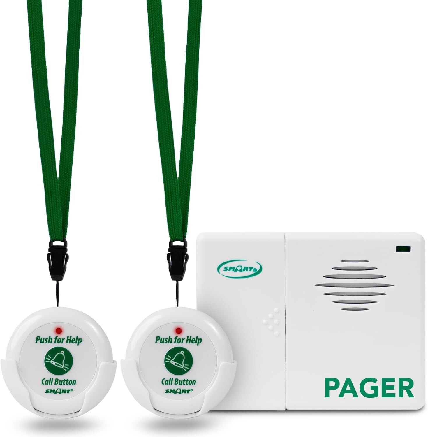 Portable Wireless Caregiver Pager – 2 Call Buttons for Quick Patient Assistance
