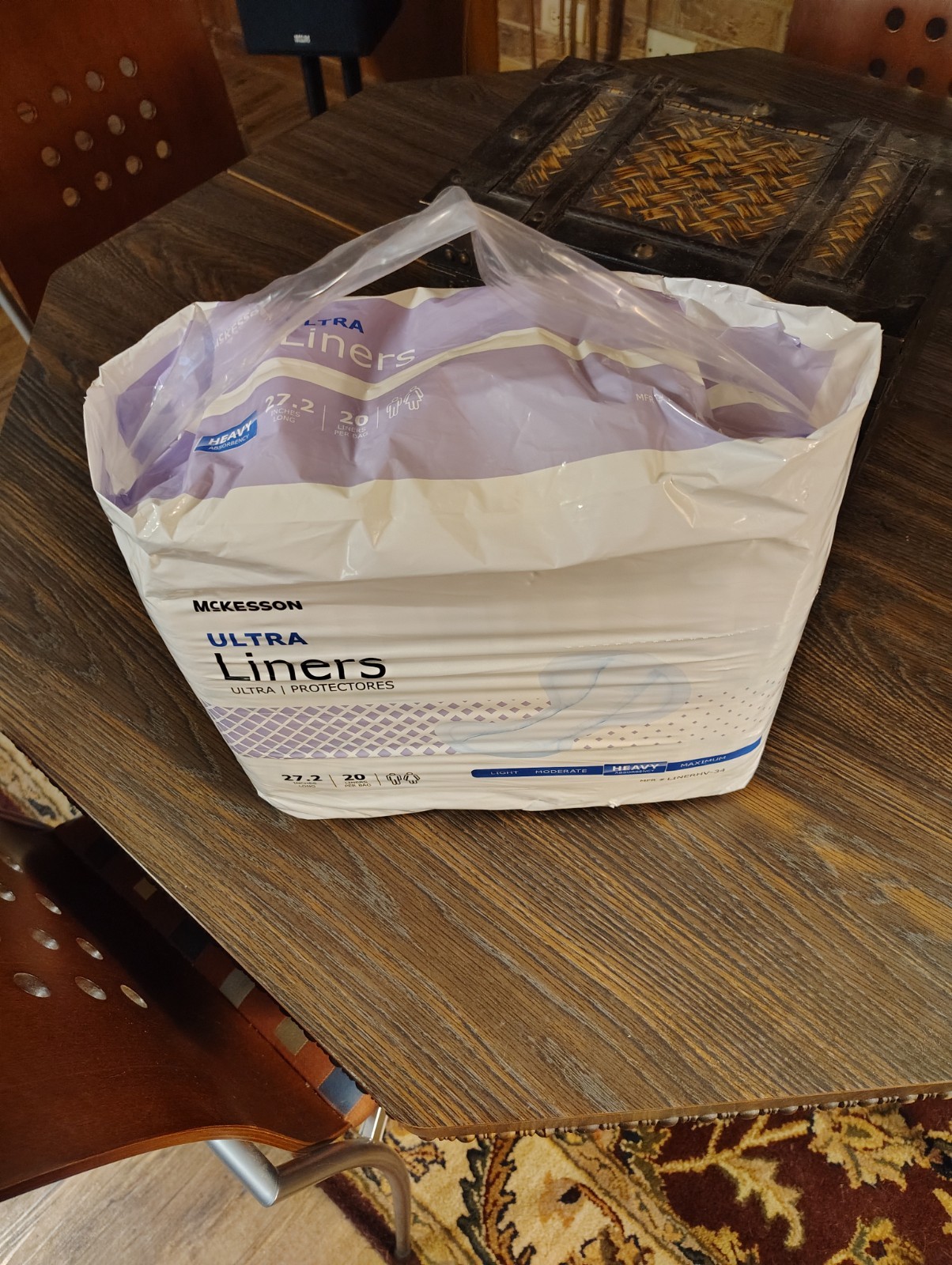 McKesson Incontinence Liner 27-1/5 Inch Length Contoured 20 Ct