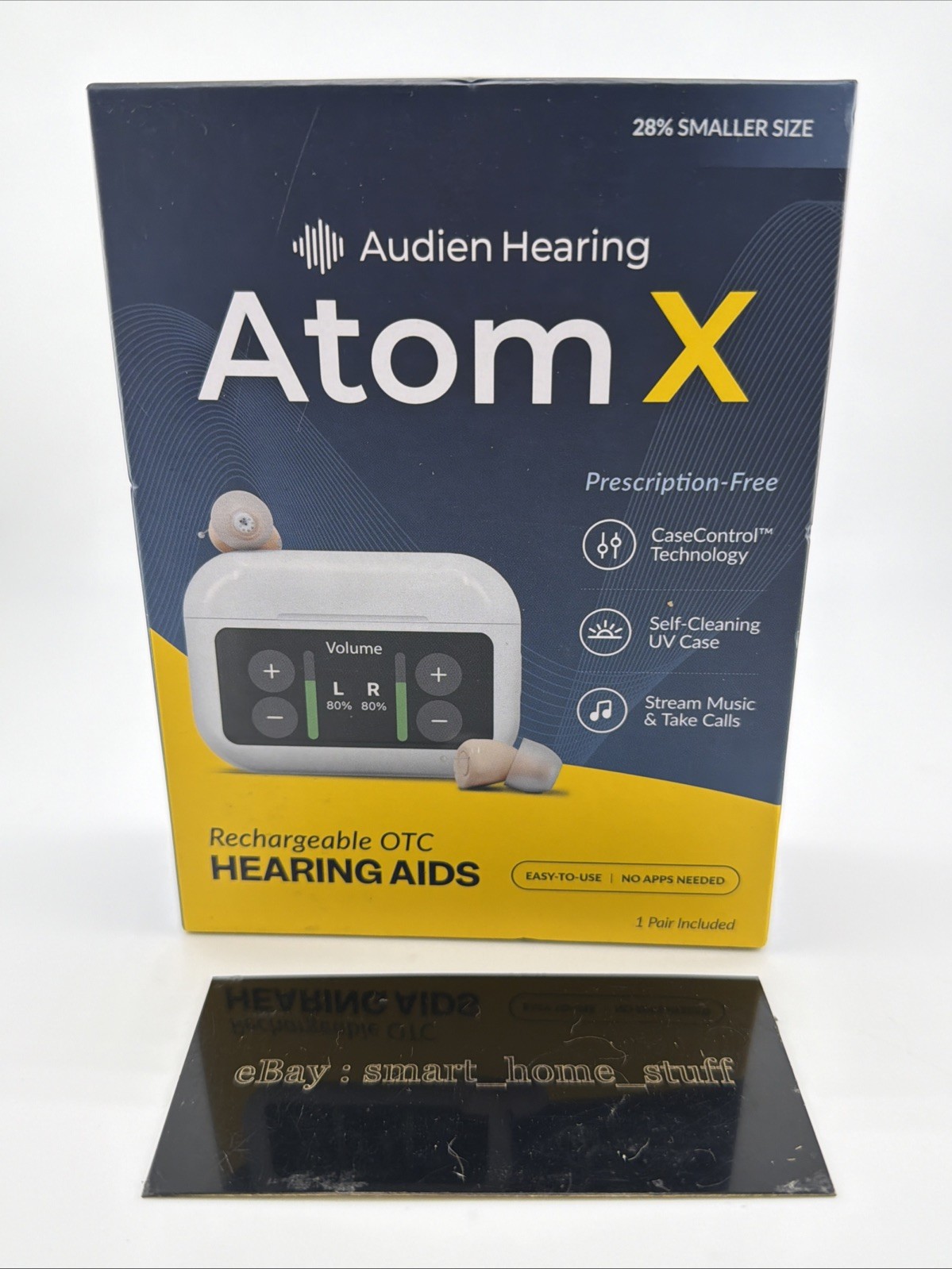 Audien Hearing ATOM X -Rechargeable OTC Hearing Aids – Newest Model- New!!!