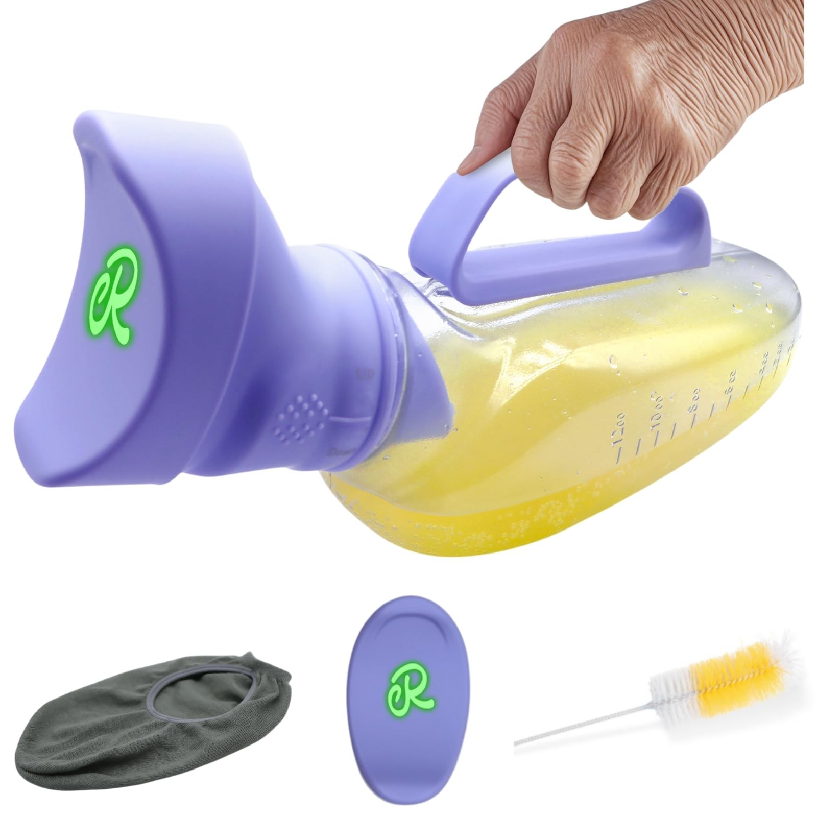 Portable Urinals for Women, 1200ml Nightglow Female Urinal with Upgraded Soft…