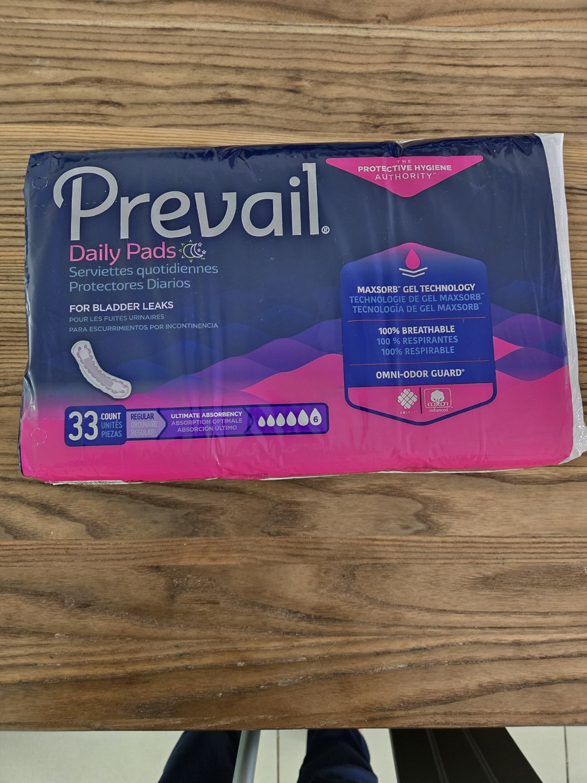 Prevail Ultimate Bladder Control Daily Pads – Pack of 33 – Discreet Shipping