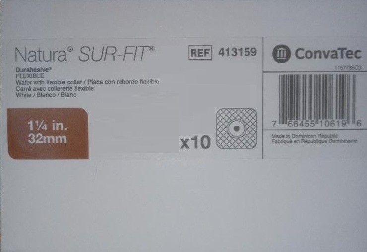 413159 ConvaTec SUR-FIT Natura Durahesive Ostomy Skin Barriers 32mm
