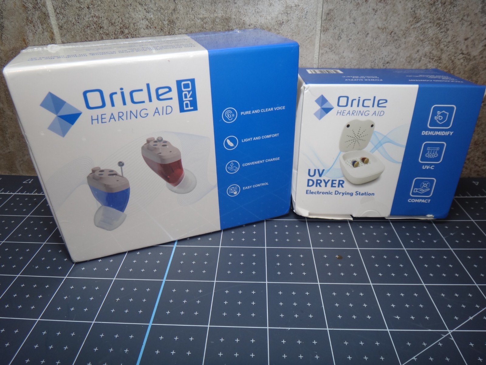 Oricle PRO Hearing Aids + Case + UV DRYER DRYING STATION