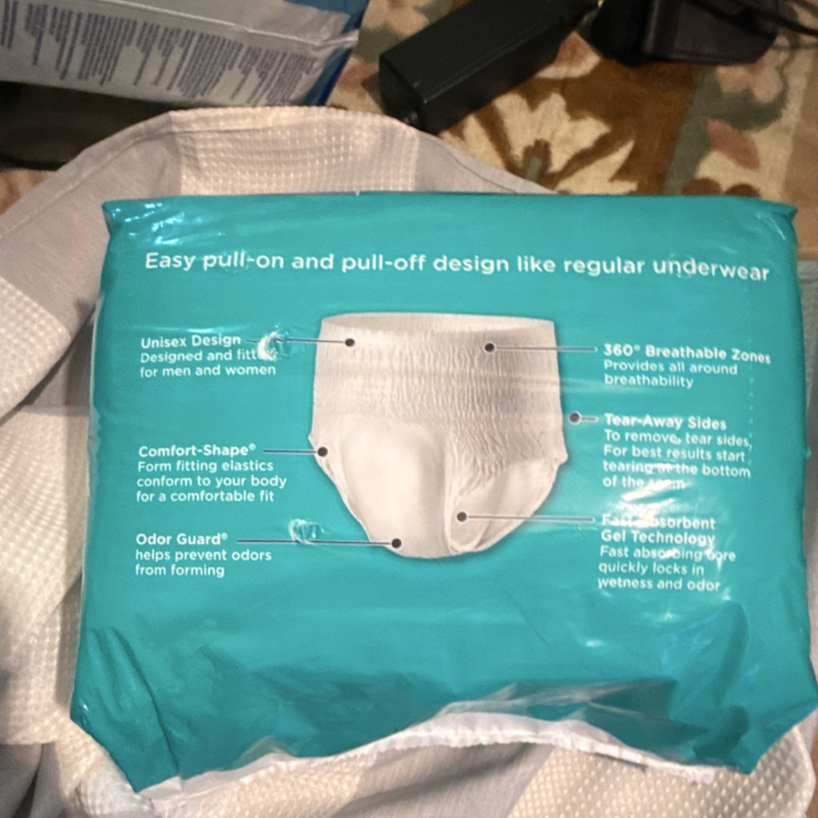 Rely Maximum Unisex Incontinence Pants White Odor Guard Disposable 360° Breatha…