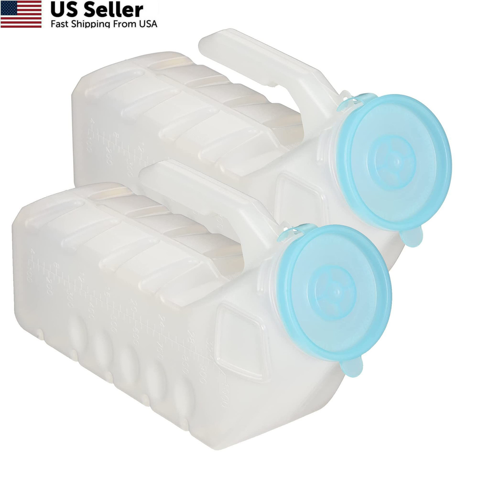 MedVance 1000ml Portable Urinals for Men, 2 Pack – Spill Proof Men’s 2