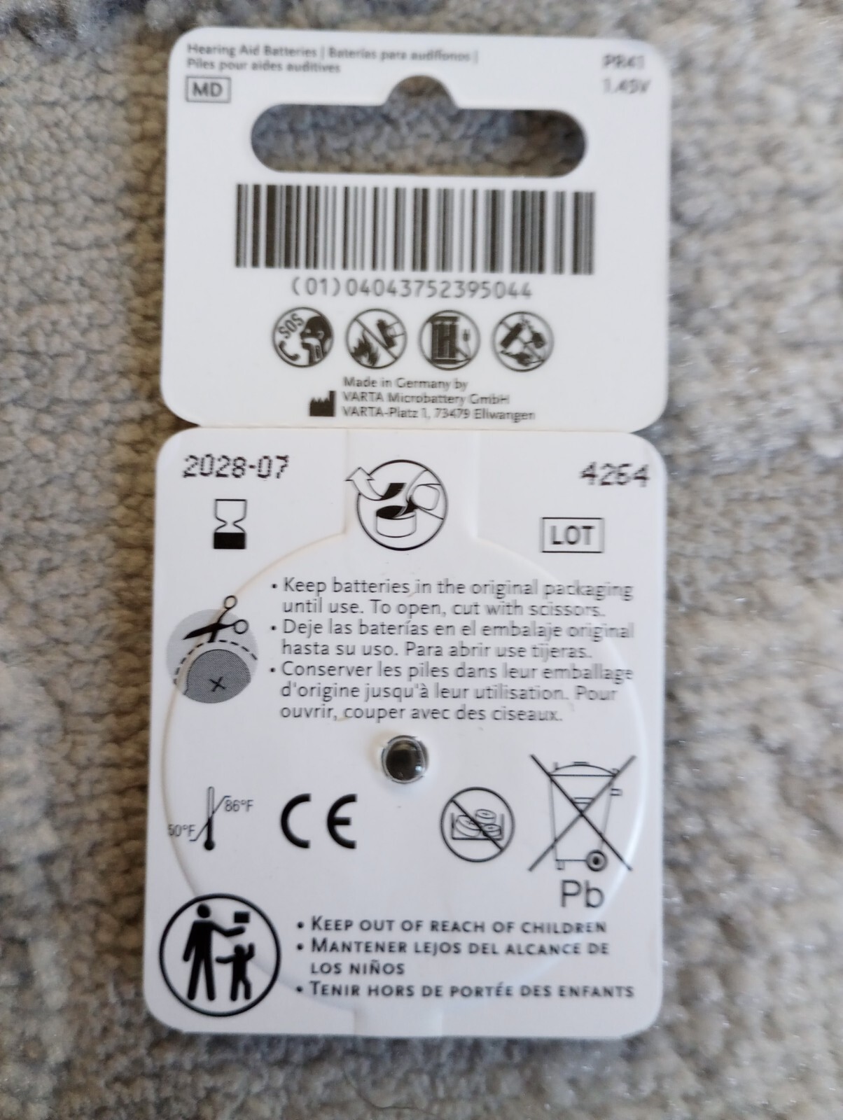 Power One 312 Size Hearing aid batteries, 9 packs of 6 (54 cells), Free Shipping