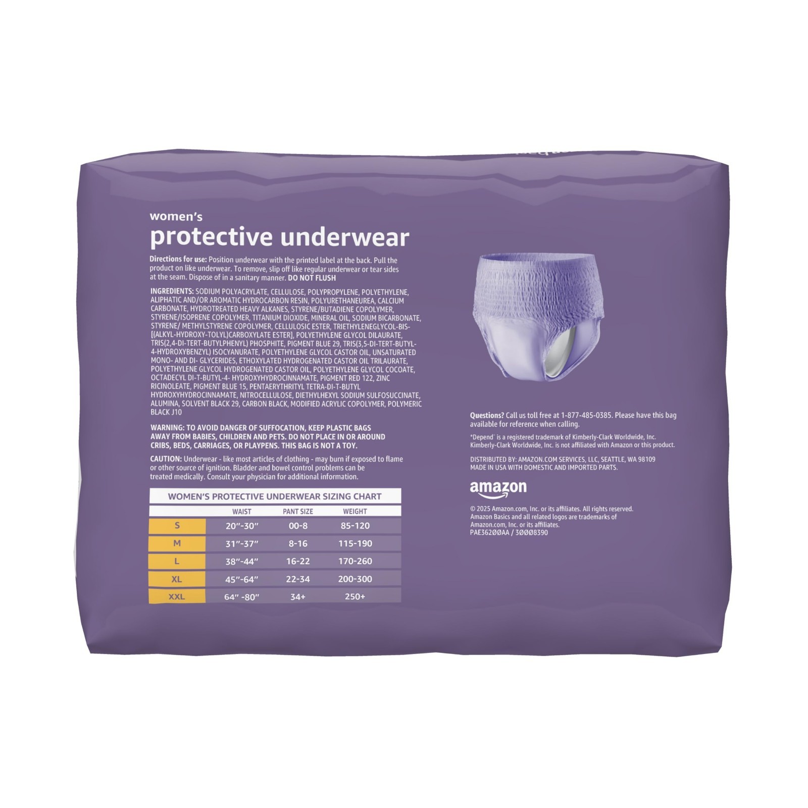 Maximum Absorbency Incontinence Underwear for Women – Disposable, Bladder Leak P