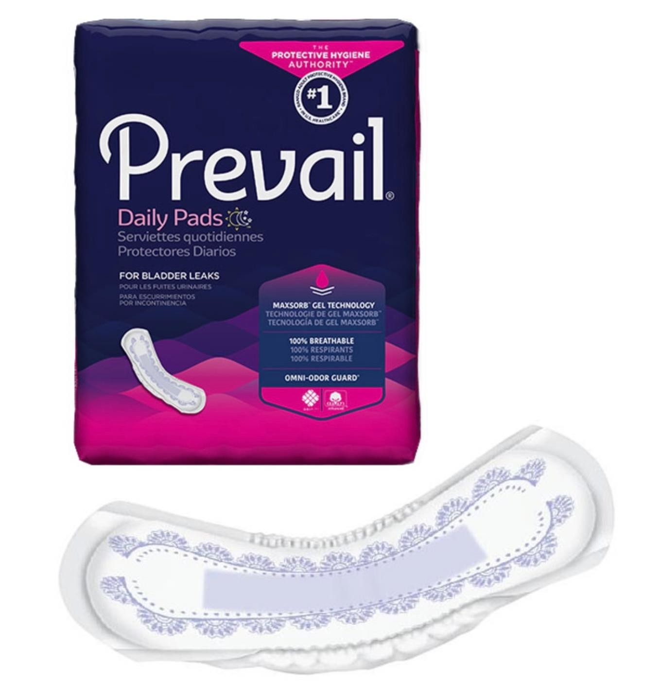 Prevail Incontinence Bladder Control Pads for Women, Long, Max Absorbency 39 Ct