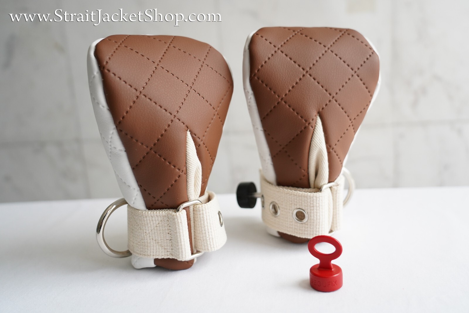 Medical Safety Mittens – Restraining Faux Leather Mittens with Segufix Locks