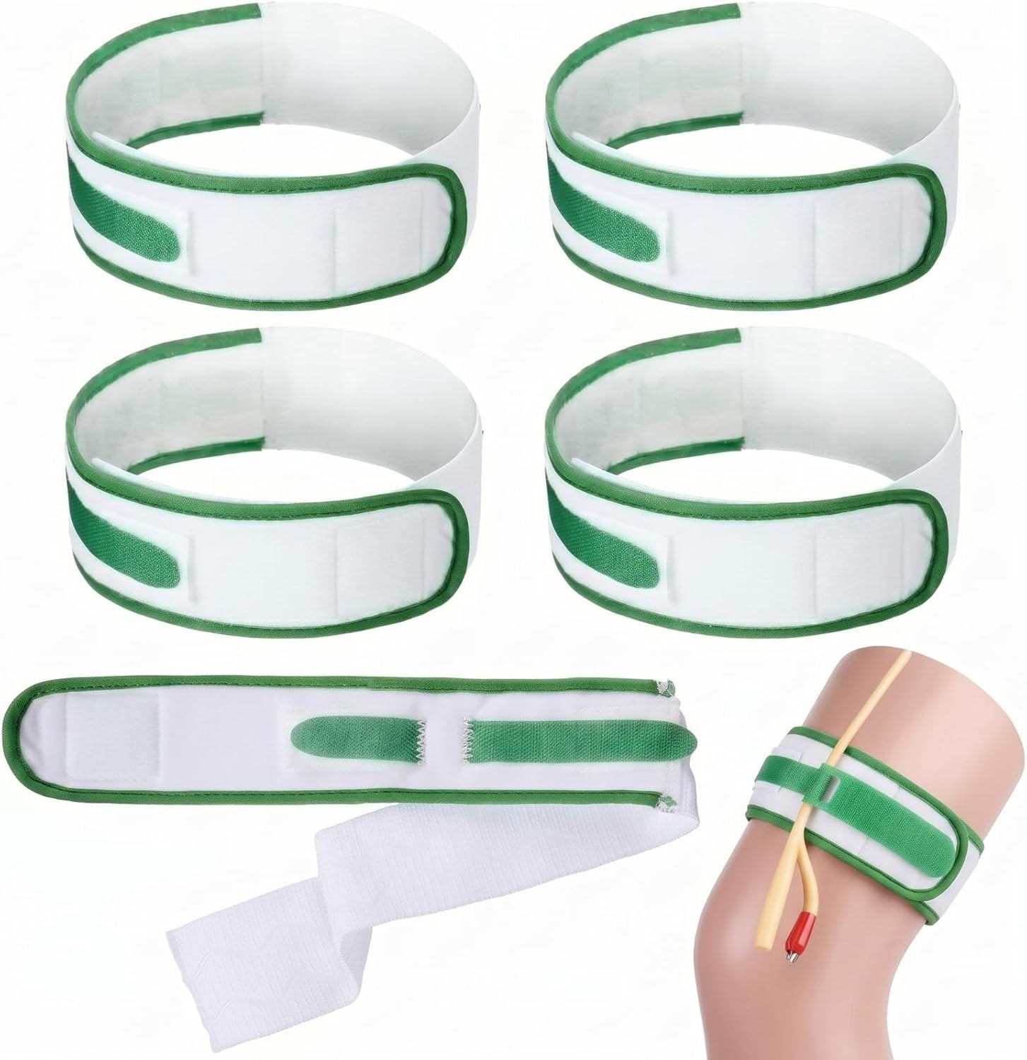 4 Pcs Catheter Holder Urine Drainage Bag Leg Band Band Straps anti Slip
