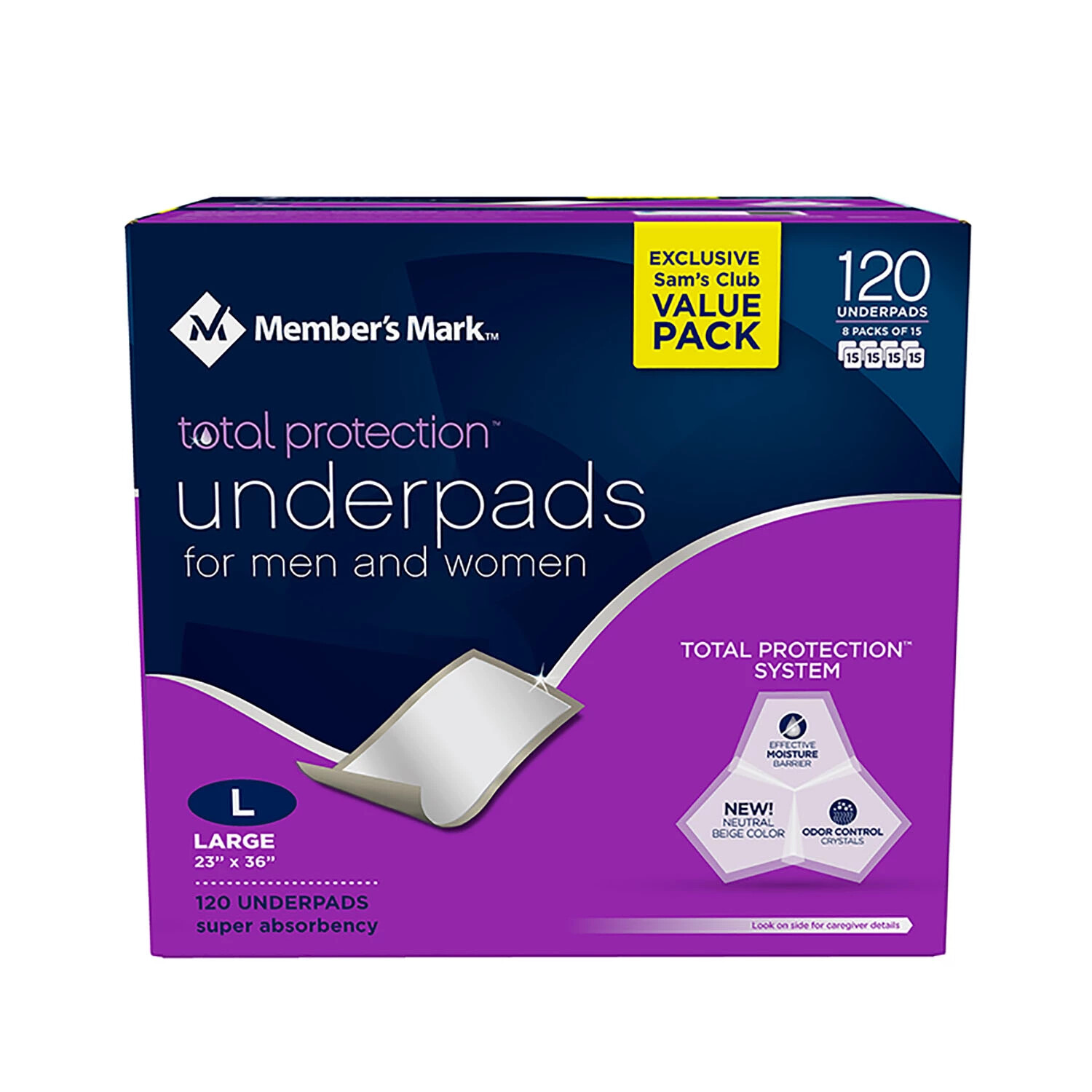 Member’s Mark Underpads, 23″ x 36″ (120 ct.)