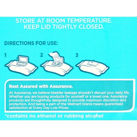 Assurance Disposable and Pre-Moistened Premium Extra Large Washcloths for Adults