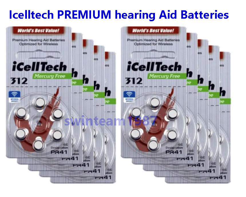 Icelltech Size 312 Hearing Aid Batteries – 120 Count