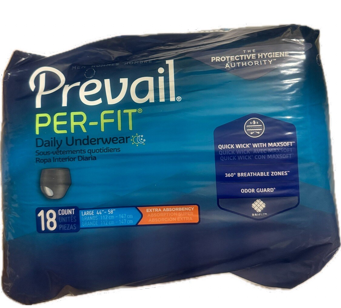 Pullups, Unisex Adult Disposable, Prevail Per-Fit Daily, Adult Large, 18 Count