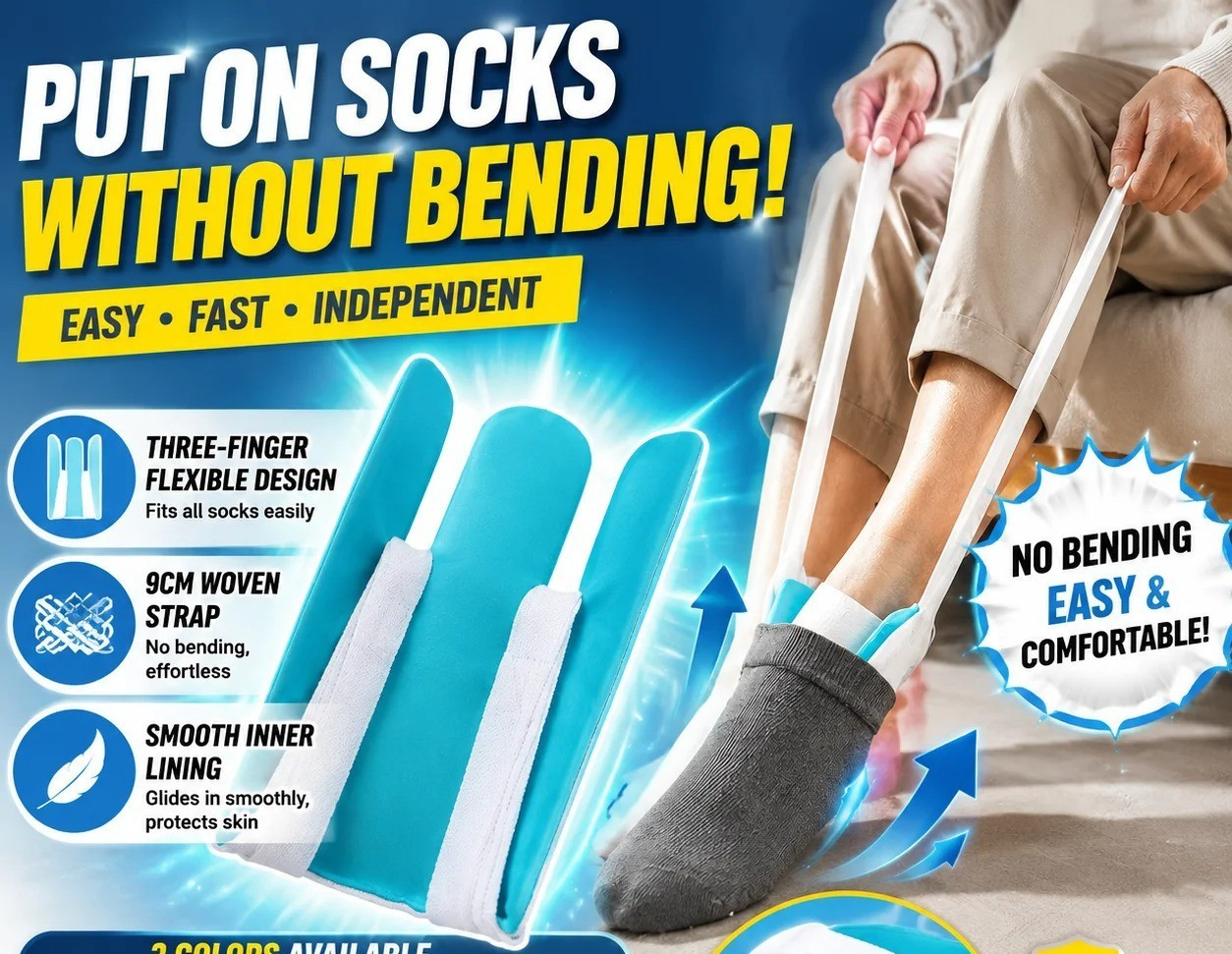 Sock Aid Helper with Strap No Bending Sock Assist for Elderly & Pregnant