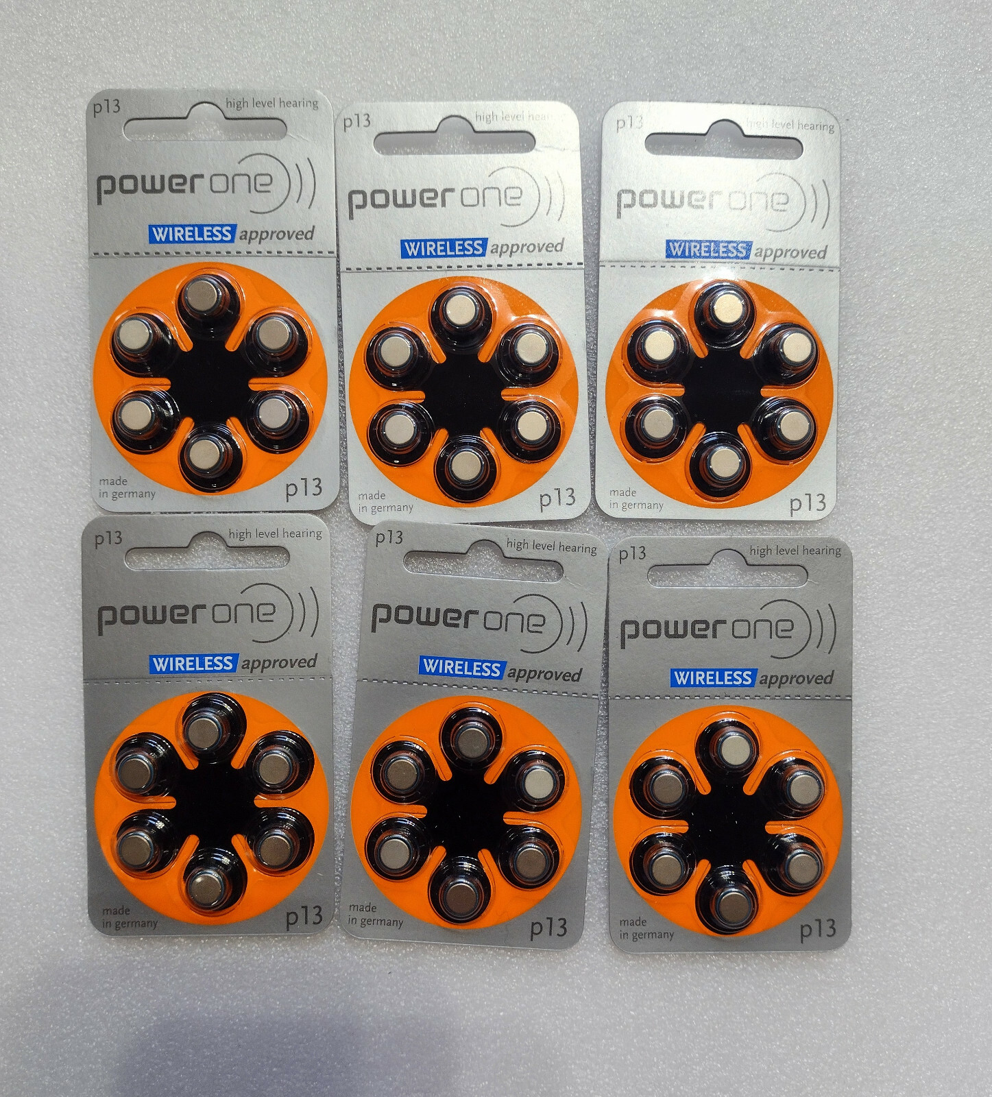 36 Powerone p13 Hearing Aid Batteries wireless approved Exp. 2024 – 6 Packs of 6