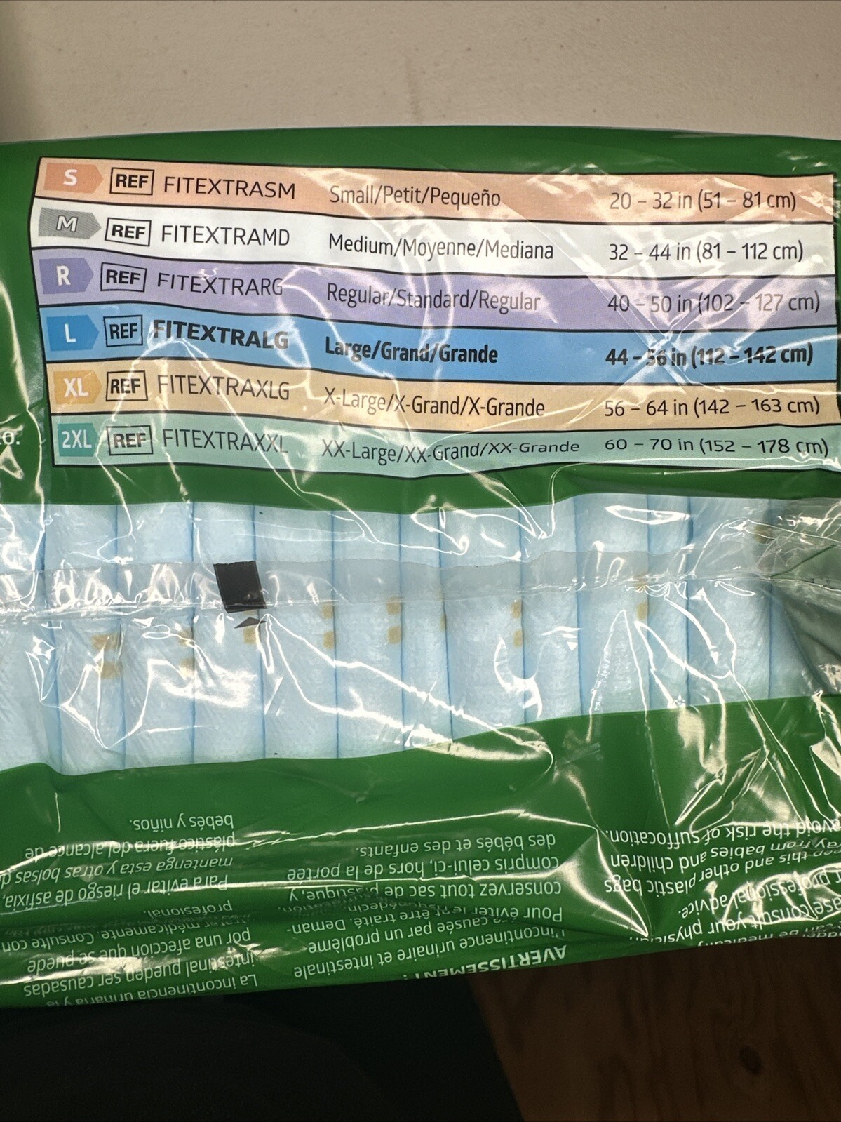 Briefs Extra Absorbency Large 40 Count One Open Bag FitRight OptIFit