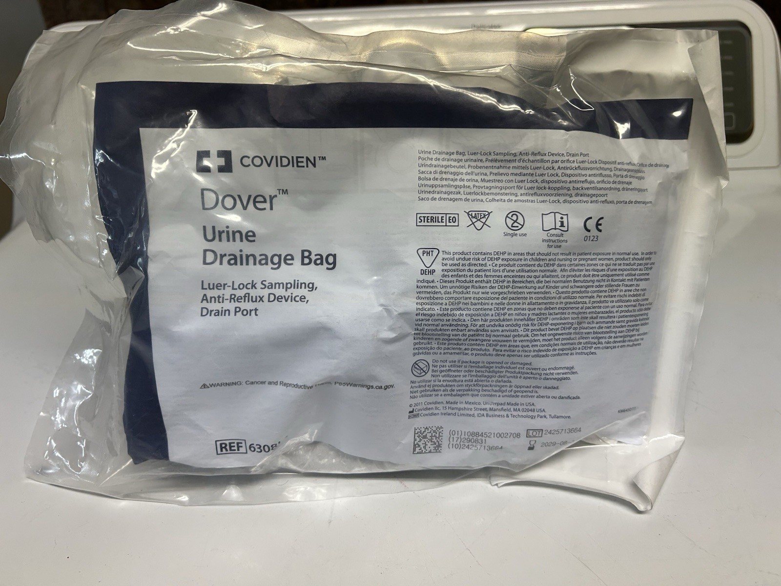 Covidien Dover Urine Drainage Bag REF 6308LL 2000 ml EXP. 2029