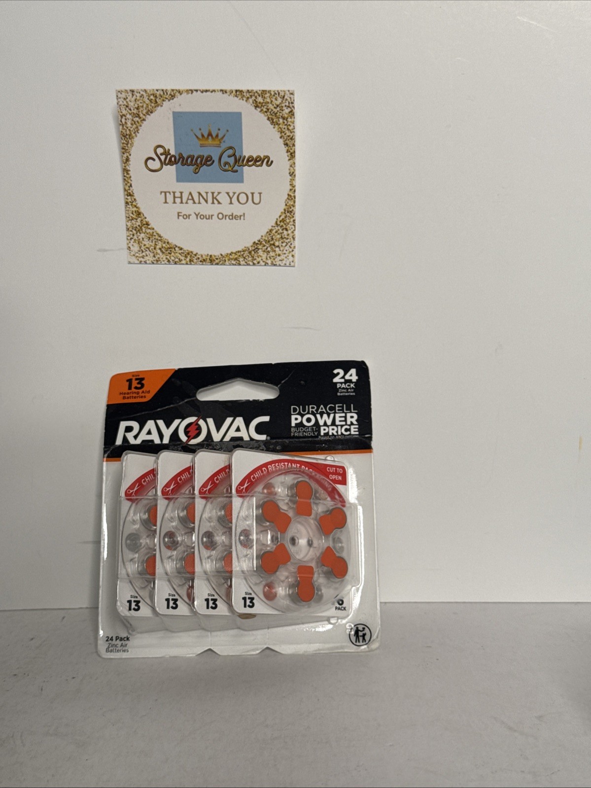 Sealed Rayovac Hearing Aid Batteries-24 Pack Size 13-Expiration Datre March 2028