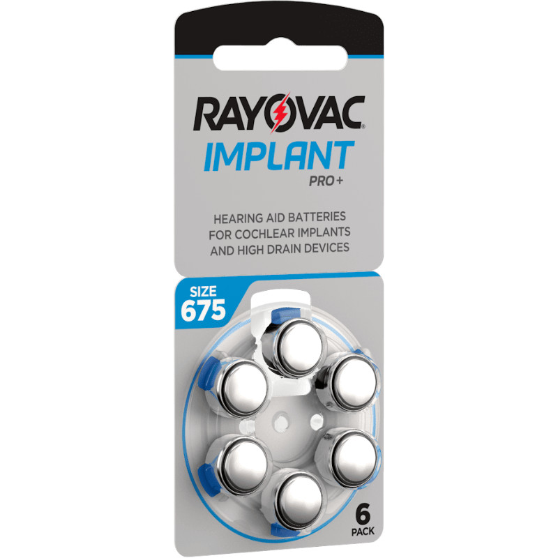 24 cells x Rayovac 675 Size Hearing aid batteries Cochlear Implant MF P675 PR44