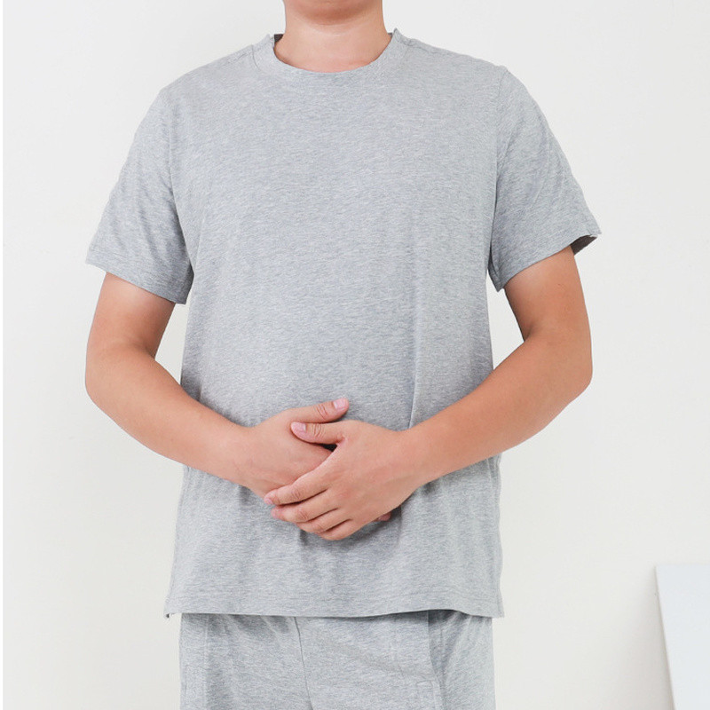 Unisex Patients T-shirt Top Hidden Buckle for Incontinence Bedridden Elderly New