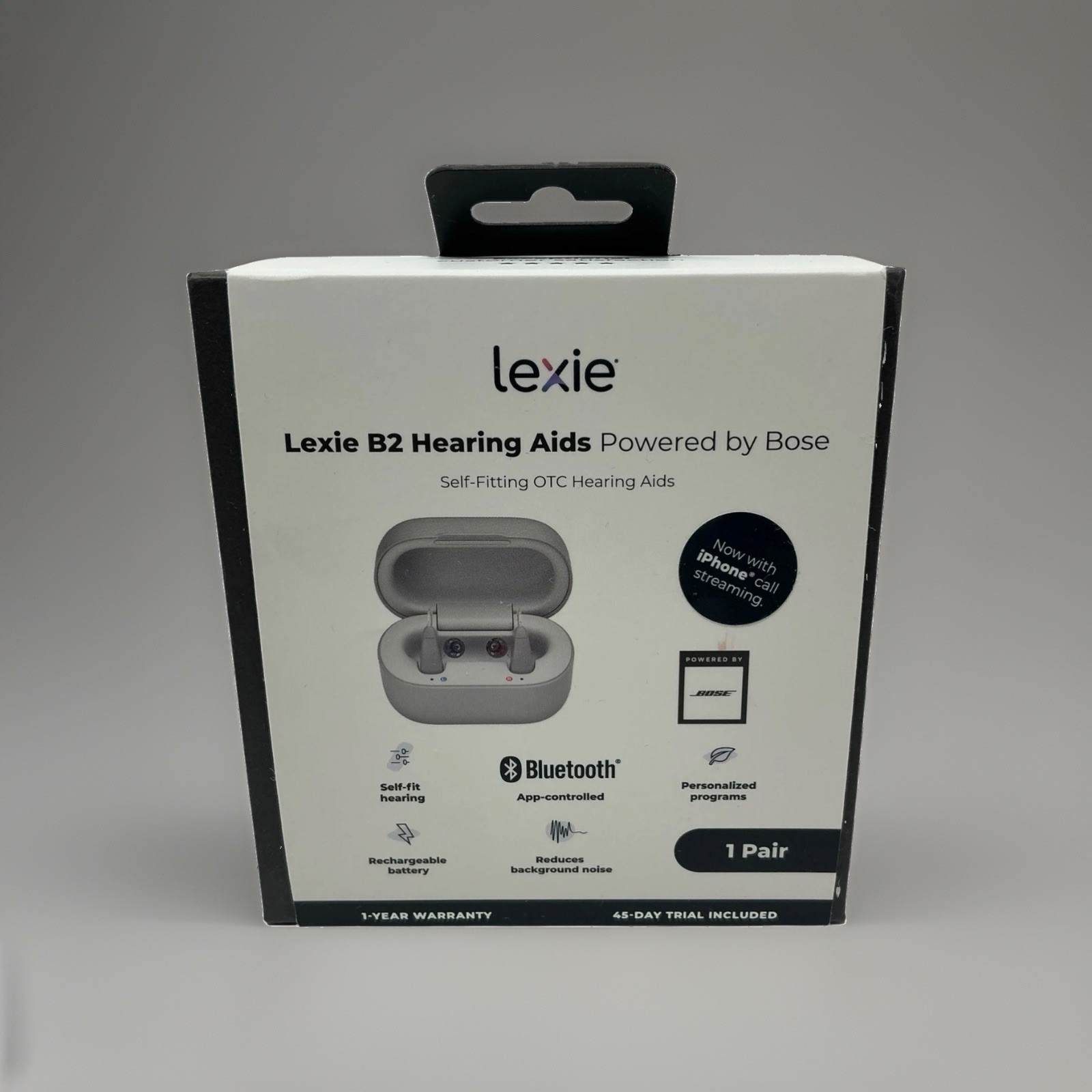 NEW Lexie B2 Powered by Bose OTC Rechargeable Hearing Aids – In Sealed Box