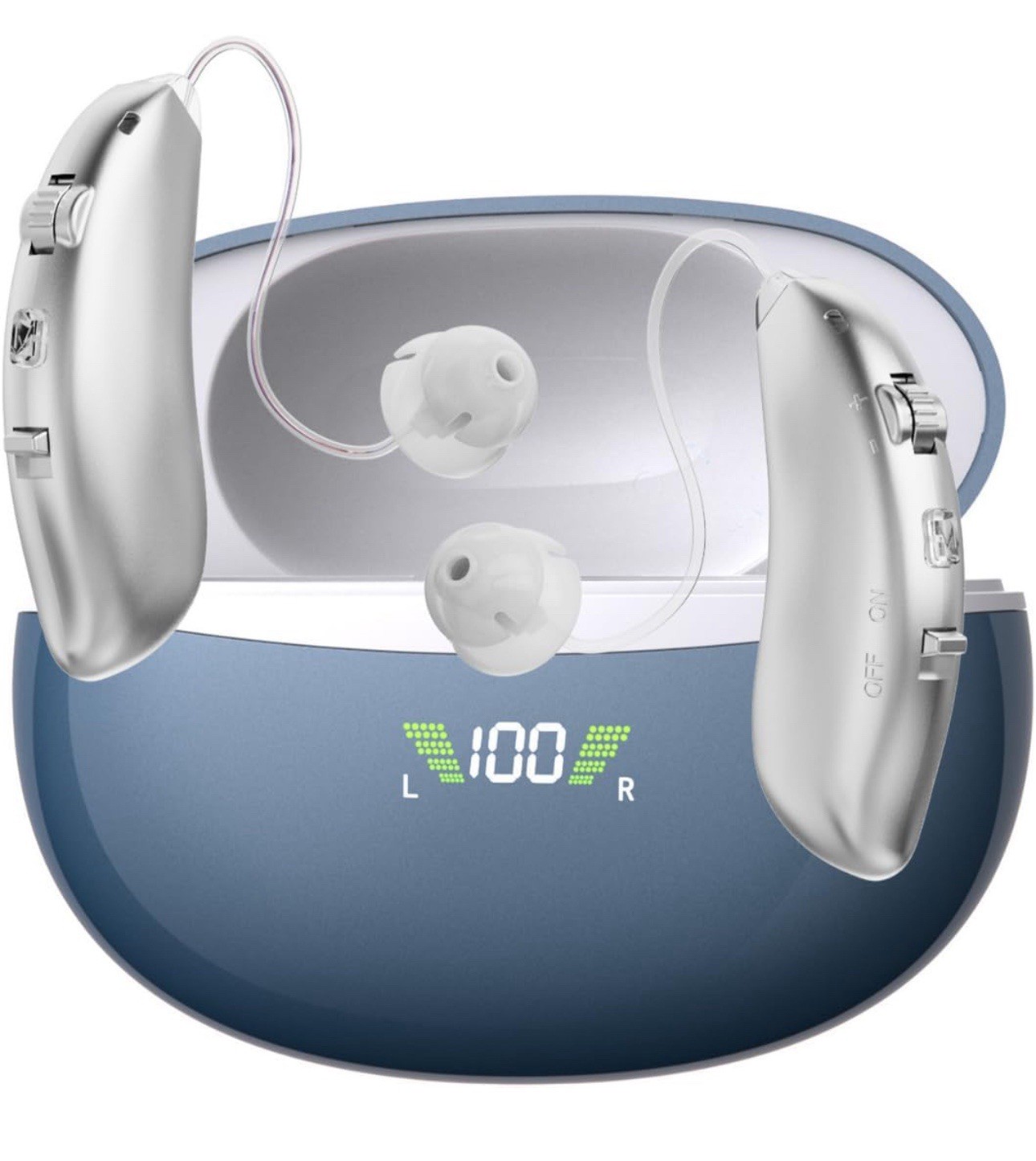 Rechargeable Hearing Aids for Seniors Adults – Noise Cancelling – Wireless Ch…
