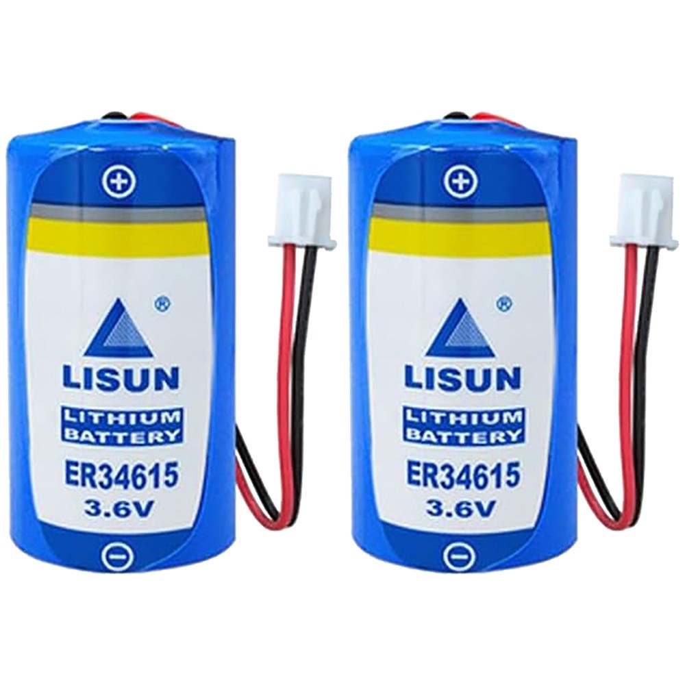 2Pcs ER34615 3.6V 19000mAh D Size Li-Battery for Multipurpose Battery with Plug
